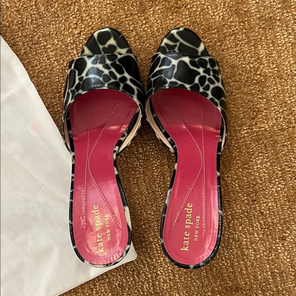 Kate Spade Black and Pink Patterned Heels - Picture 5 of 7